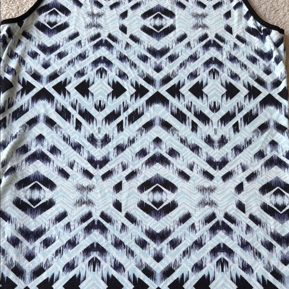 Threads 4 Thought Blue and Black Sleeveless Geometric Dress - Picture 7 of 8